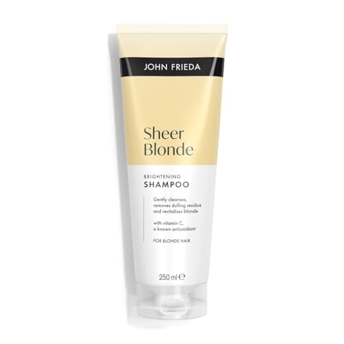 John Frieda Sheer Blonde Brightening Shampoo 250ml. Highlighted Hair Care for Soft Shine and Colour-Treated Hair