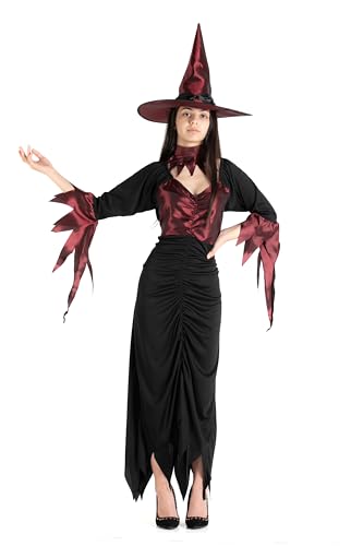 Costume déguisement sorcière rouge Ciao ajustable pour éviter les erreurs de taille