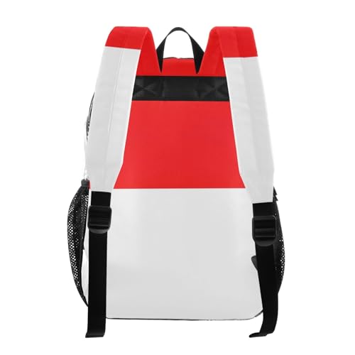 Kids Backpack Boys Girls Indonesia Flag Clear Bag for Women Travel See through Approved Bag3