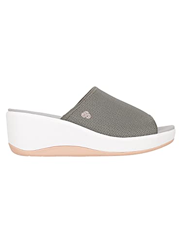 Image of Clarks Olive Coloured Womens Wedges (Size: 7)-26141499