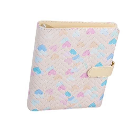 Album fotografico a 160 tasche con 6 anelli, copertina in pelle, grande capienza, 7,6 cm, organizer per carte con tasca trasparente per carte di credito, libro per collezione di foto