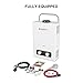 Tankless Water Heater, Camplux 1.58GPM Outdoor Propane Gas Water Heater with Portable Handle, White, 6L