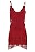 Women 1920s Gatsby Flapper Dress Sexy Open Back Strap Fringed Cocktail Party Dress with Accessories Set (Red, Small)