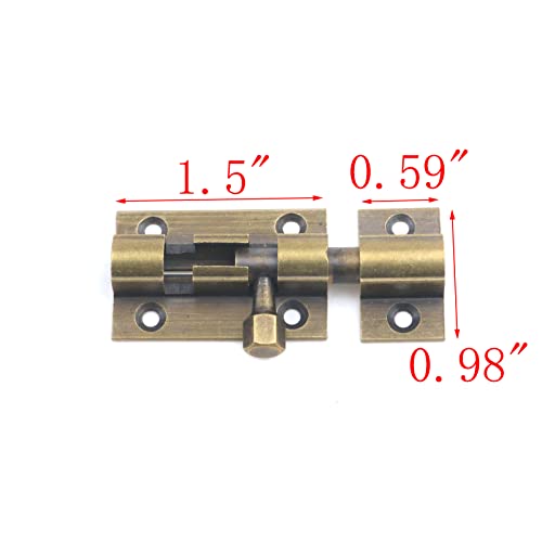 My Mironey 1.5 Inch Barrel Bolt Slide Latch Lock Brass Door Security Window Gate Latch Hardware Sliding Door Latch With Screws Pack Of 2 #TOP2