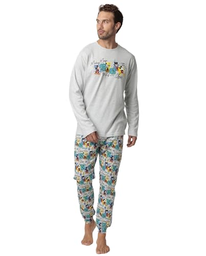 Disney Pijama Manga Larga Original Mickey para Hombre