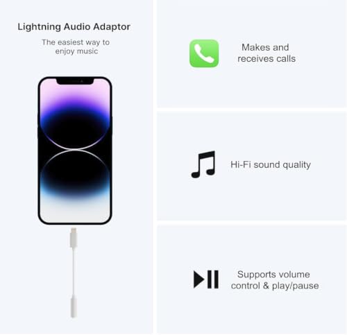 Basesailor Lightning to 3.5mm Audio Adapter for iPhone WHITE - Image 8
