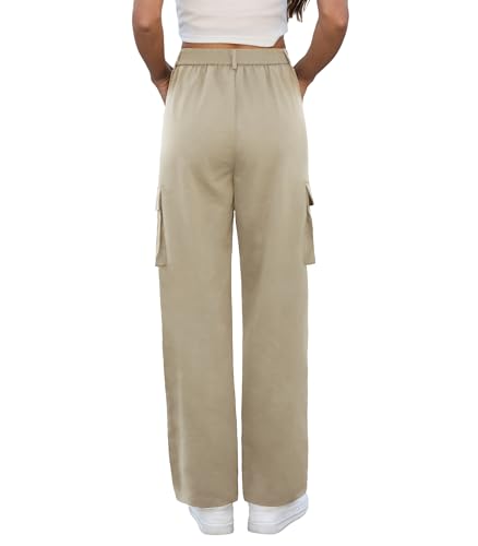 2024 Cargo Pants Women High Waisted Wide Leg Pants Y2k Straight Streetwear Fashion Baggy Trousers with 4 Pockets2