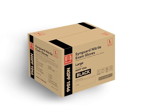 Intco Basic Medical Black Nitrile Exam Gloves 5 Mil