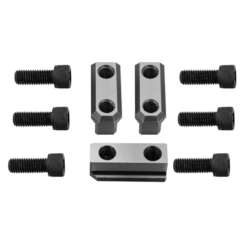 BAIODNB T Nuts Set,3 PCS Jaws T-Nuts with 6 M12 Track Bolts,30-35 HRC Hardness T Slot Nuts for 10