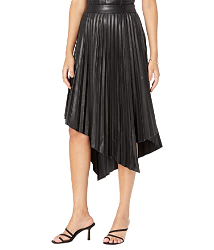 BCBGMAXAZRIA Women's Fit and Flare Asymmetrical Pleat Skirt