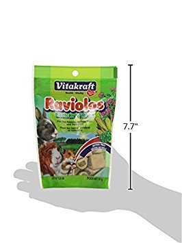Vitakraft Raviolos Small Animal Treat - Made with Real Vegetables - For Rabbits, Guinea Pigs, and Hamsters Brown 5 Ounce (Pack of 1)