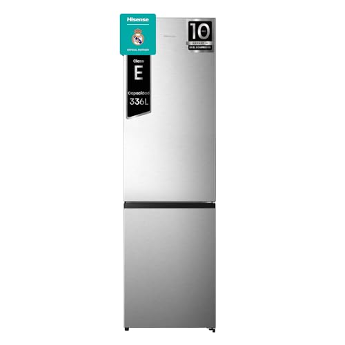 Hisense MC60331IE - Frigorífico combi No Frost, 200cm alto, 60cm ancho, clase E, capacidad 336 litros, botellero, apertura puerta reversible 90º, Multi Airflow, fondo reducido 58cm, silencioso 39dB