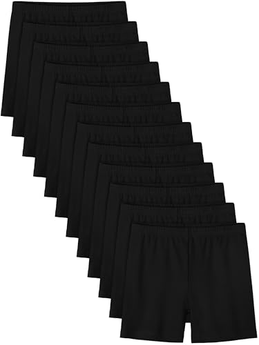 12 Pack Girls Bike Shorts Toddler Cartwheel Under Dress Short Dance Clothes