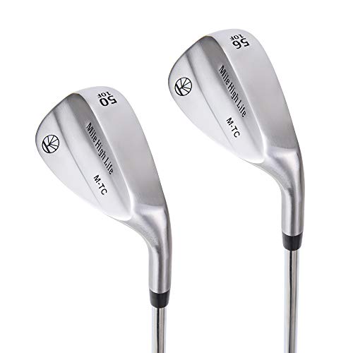 Mile High Life Golf Wedges | Entry Level Golf Sand Wedge Sets | Beginner’s Golf Gap Wedge Sets | Lob Wedge Golf Clubs for Men & Women (50/56 Degree Wedge Right Hand)