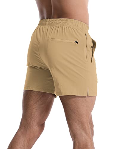 Image of 2 Pack Mens Athletic Shorts 5 Inch Quick Dry Gym Workout Shorts Men Lightweight Sports Running Shorts with Pockets