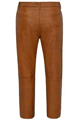 Mens Real Leather Trouser 100% Lambskin Leather Classic Fashion Jeans Motorcycle Pants 5013