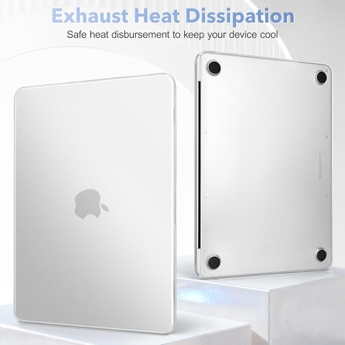 Image of May Chen Compatible with MacBook Neo 13 inch Model A3404 2026 Release, Slim & Lightweigh Frosted Finish Protective Case with Keyboard Cover&Screen Protector, Frosted Transparency