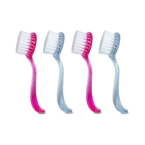 Kit 4 Escovinhas para Limpeza de Unhas Manicure e Pedicure