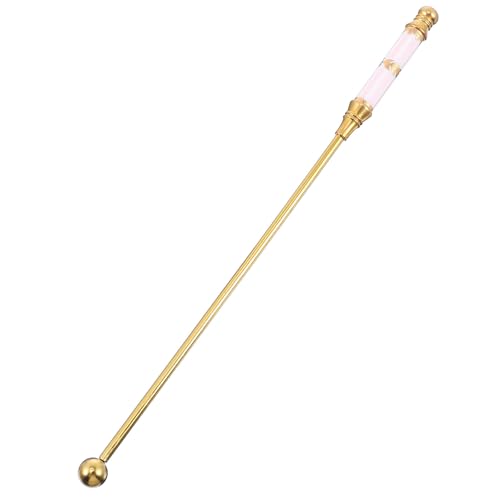 GATHINESS Varilla Agitadora de Acero Inoxidable Mango de Cerámica Rosa, Práctica y Elegante para Remover Leche y Bebidas en Fiestas Reutilizable
