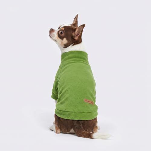 Image of Fitwarm 3 Pack Turtleneck Fleece Dog Sweater, Winter Clothes for Small Dogs Boy Girl, Thermal Dog Sweatshirt, Pet Apparel, Bright Blue, Green, Brown, XL