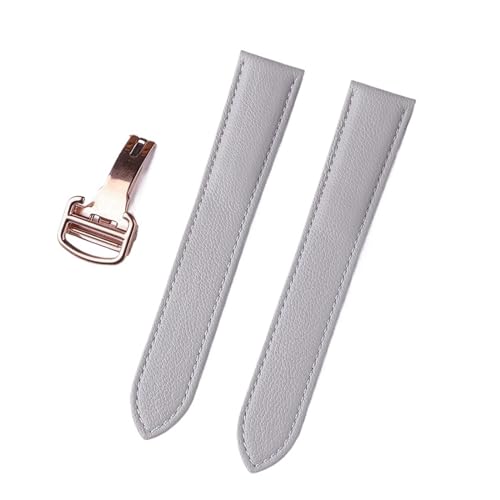 Bracelet de montre de rechange en cuir véritable compatible Tank London 20mm rose