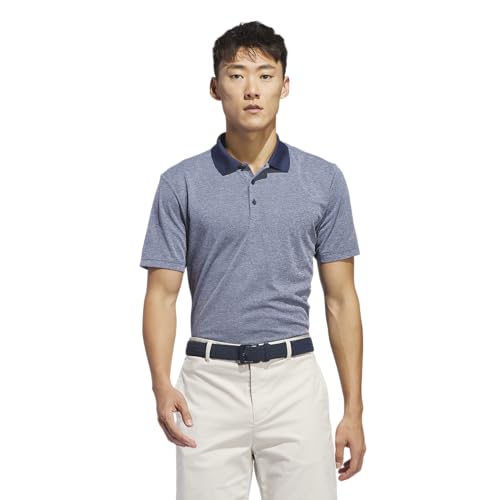 adidas Mens Performance Heathered Polo Shirt