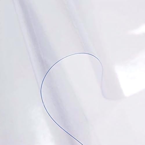 Image of sancua 100% Waterproof Rectangle PVC Tablecloth - 70 x 70 Inch - Oil Proof Spill Proof Vinyl Table Cloth, Wipe Clean Table Cover for Dining Tables, Buffet Parties and Camping, Crystal Clear