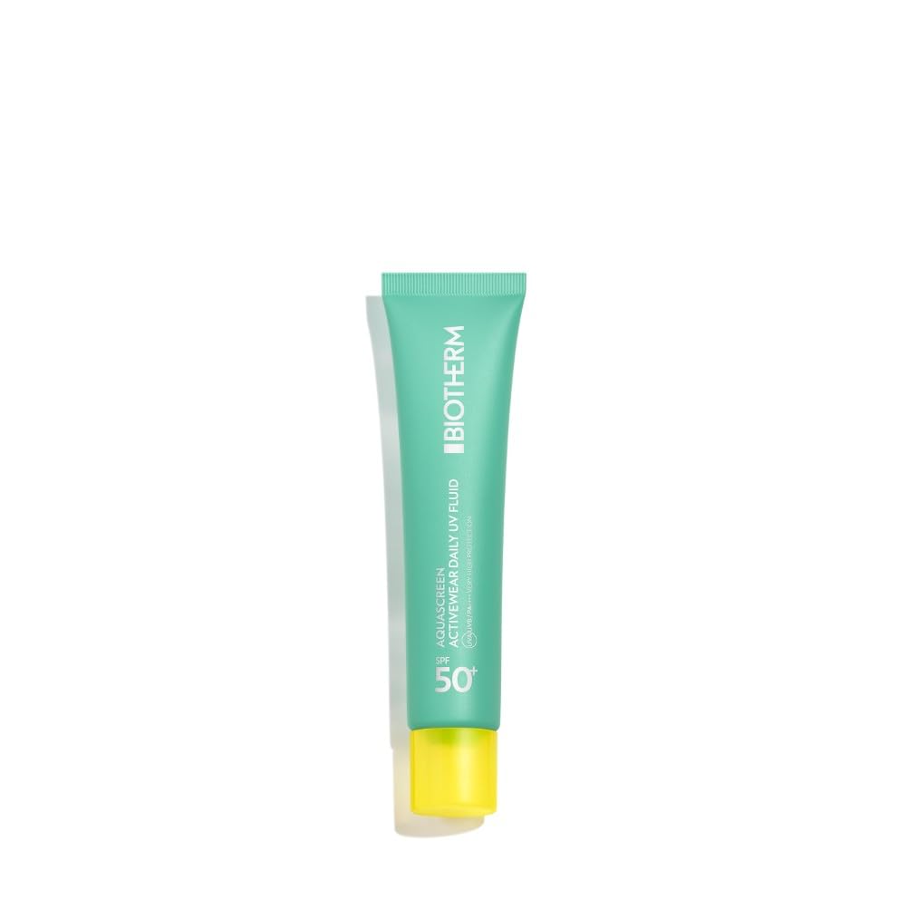 Biotherm Aquascreen Activewear Daily UV Fluid SPF50+ Face Sunscreen Fluid with Nourishing Peptides, Vitamins & Biotech Plankton, UVA/UVB Protection, Sweat-Resistant, 40 ml