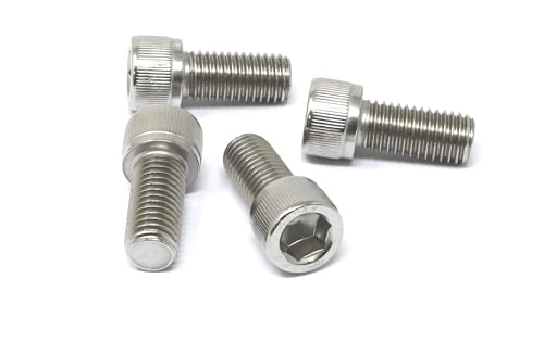 Image of iexcell 4 Pcs M14 x 30mm Thread Pitch 2 mm Stainless Steel 304 Hex Socket Head Cap Screws Bolts Kit