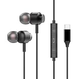 Auricolari con cavo USB C per iPhone 17 Pro Max 16 16e 16 Plus 15 Pro, auricolari USB C con cavo, auricolari con microfono tipo C per Samsung Galaxy S26 Ultra S25 S24 FE S23 A56 A55 A36 A35 A17 5G