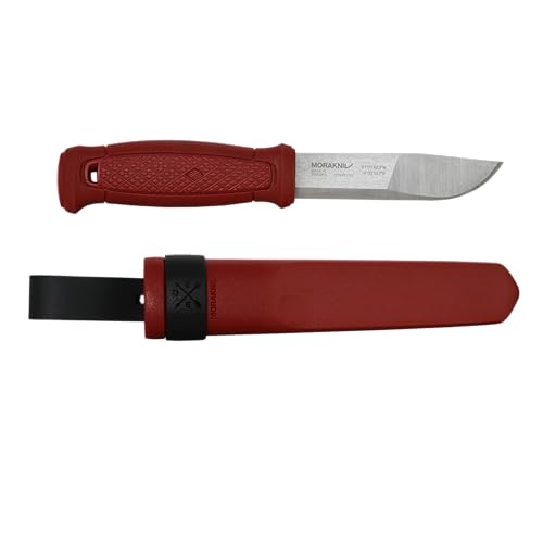 Morakniv Kansbol Sandvik Stainless Steel Fixed-Blade Survival Knife With Sheath, Dala Red™, 4.3 Inch
