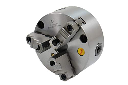 Shars 5" 3 Jaw Front Mounting Self Centering Scroll Lathe Chuck with 2 Piece Reversible Jaws 202-7754 L[