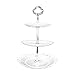 YSML Stojak na tort 3 w 1, plastikowy stojak na tort okrągły, talerz na owoce na przyjęcie talerz do serwowania stojak na talerz, z podstawą do serwowania na przyjęcie wesele dekoracja domu przezroczysty