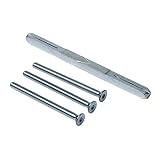 MS Beschläge Set di fissaggio per manopole quadrate su entrambi i lati, 8/10/8 mm, accessori di protezione per maniglia/pulsante, set di montaggio M6 (spessore della porta 84-88 mm)
