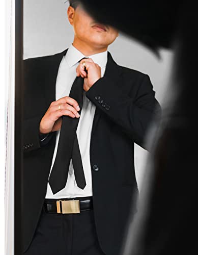 Ratchet Belts for Men, Leather Dress Casual Belt, 1 3/8" Adjustable with Comfort Click Buckle4