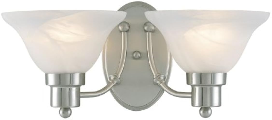 Hardware House 544478 16-Inch by 7-1/2-Inch Brushed Nickel Bath/Wall Lighting Fixture