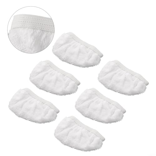 6 serpillères lavables en microfibre avec bandes de réc...