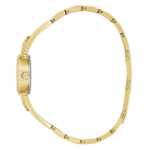Image of Guess Bejeweled 21 mm Gold Dial Women Analog Watch- GW0756L2