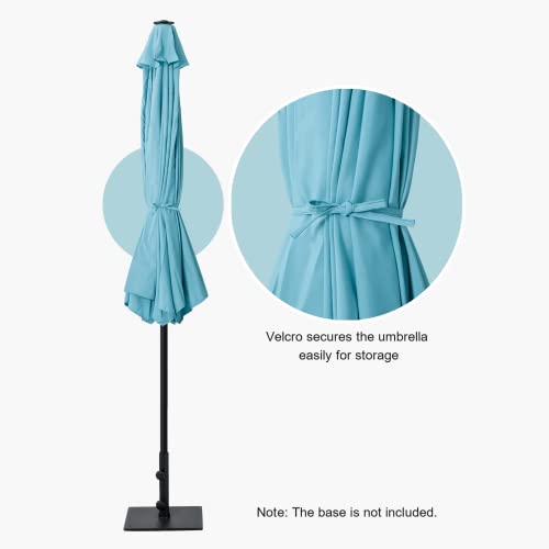 Tempera 9 ft Patio Umbrella Outdoor Table Market Umbrellas with 2-year Nonfading Canopy, 8 Sturdy Ribs and Push Button Tilt & Crank for Deck Pool Garden Lawn and Balcony by Tempera - Used condition - Image 6