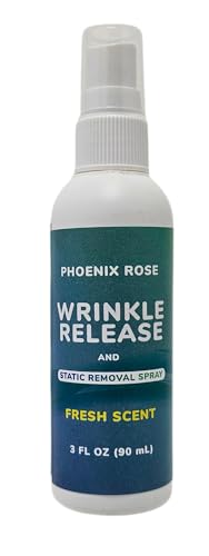 Phoenix Rose Wrinkle Release and Static Removal Spray - Fresh Scent - 3 oz Spray Bottle - TSA Travel Compliant - (Pack of 2) - (Packaging may vary)