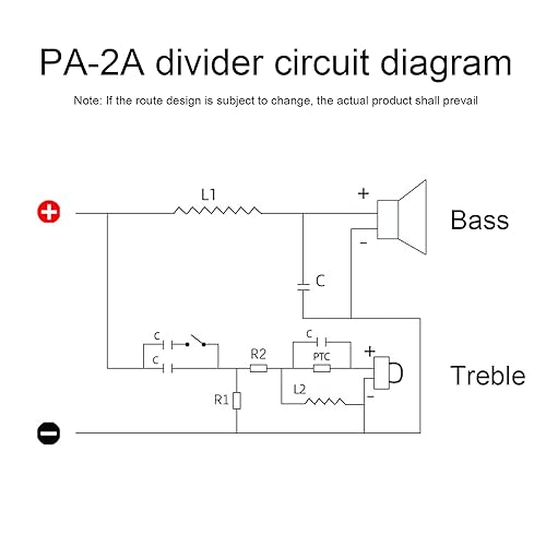 DriSentri 2 Way Crossover for Speaker, 450W 4-8 Ohm 2 Way High-Low Frequency Divider for Speaker, HiFi Speaker Crossover - Thumbnail 5