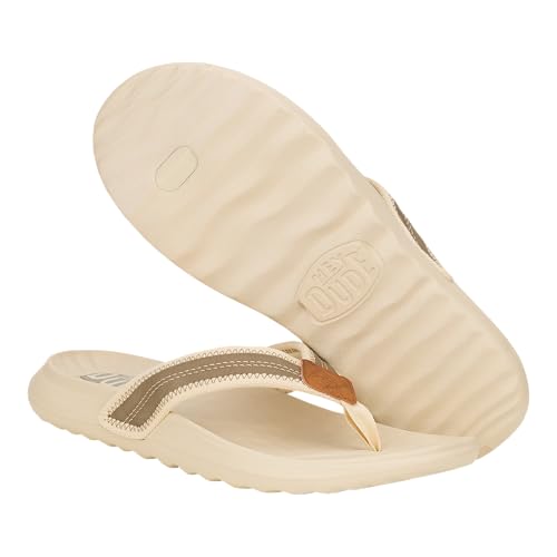 Image of HEYDUDE Men's Myers Flip Classic Sandal | Lightweight Flexible Outsole | Travel Ready Flip Flop