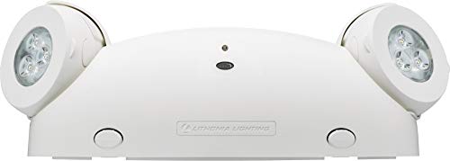 Lithonia Lighting Quantum LED Emergency Fixture with Dual Adjustable Heads, Wall or Ceiling Mount, UVOLT, White Housing, 14"L x 13.37"W x 5.93"H by Lithonia Lighting - Image 4