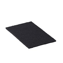 14" x 20" Black Stripping Rectangular Floor Pad - Case of 5