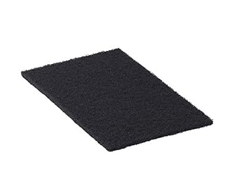 14" x 20" Black Stripping Rectangular Floor Pad - Case of 5