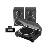 Reloop Turn X Premium HiFi Turntable Bundle with Desktop Amplifier System with Full-Range Speakers (2 Items)