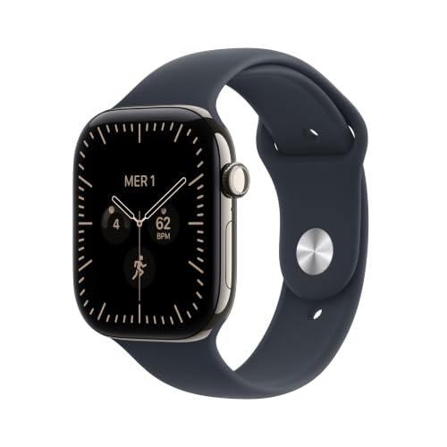 Apple Watch Series 12 GPS + Cellular 46 mm Boîtier en Naturel avec Bracelet Sport / - vue 2
