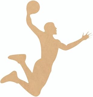 Basketball Player Dunking 1/4" MDF 5" Shape, Unpainted Sports Craft