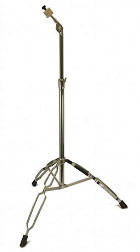Straight Cymbal Stand 5' Heavy Duty Chrome Double Braced Percussion Tripod New #TOP20