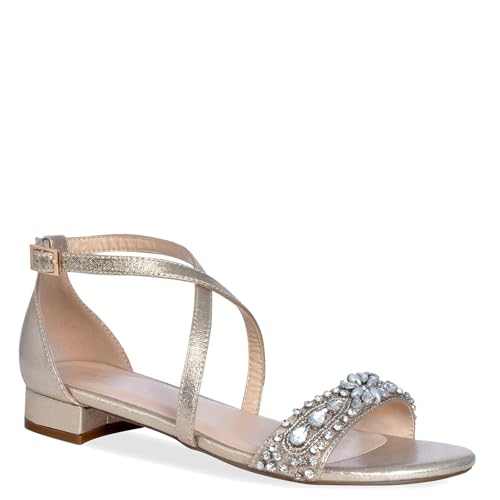 Paradox London Women's Elyse Pump, Champagne, 8
